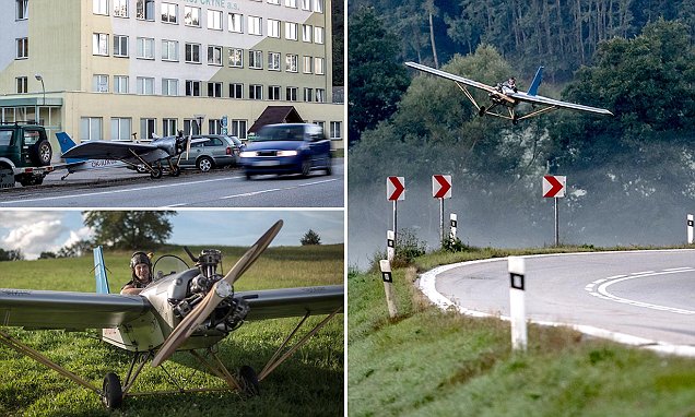 Pria Ceko Pergi Kerja dengan Pesawat Kayu Buatan Sendiri